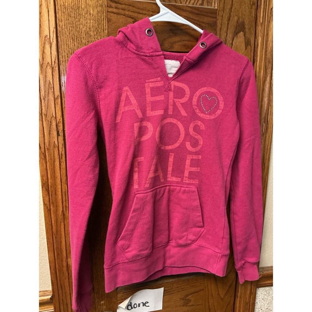 Aeropostale Pink Hoodie Pullover Sweatshirt Size XS